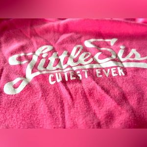 Girls “Little Sis Cutest Ever” Short Sleeve Onesie